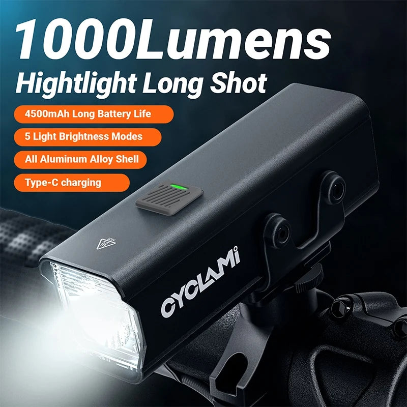 Rechargeable 1000LM Bike Light – Waterproof LED Headlamp