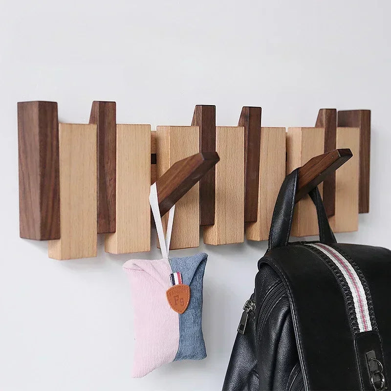 Wooden Wall Coat Rack - Piano Keys Design