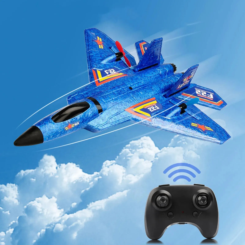 F22 Raptor RC Plane with LED Lights – Remote Control Glider for Kids