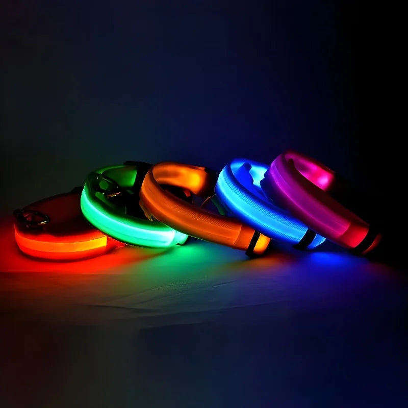 LED Dog Collar - Night Safety Flashing Glow for Dogs