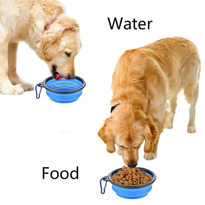 Collapsible Silicone Pet Bowl for Travel & Camping