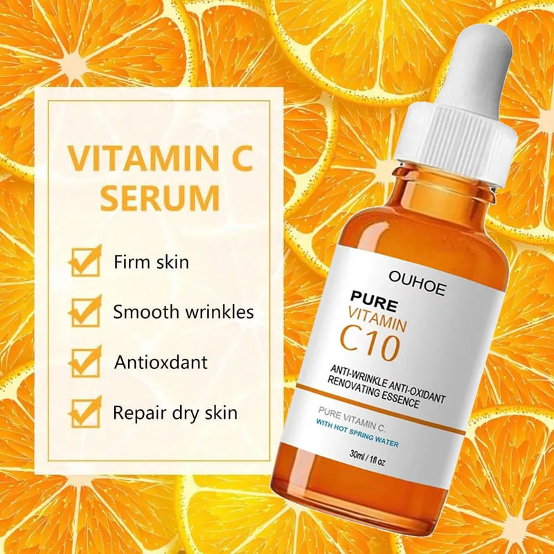 Sérum de reparação de rugas com vitamina C – Firmeza, clareamento e antienvelhecimento