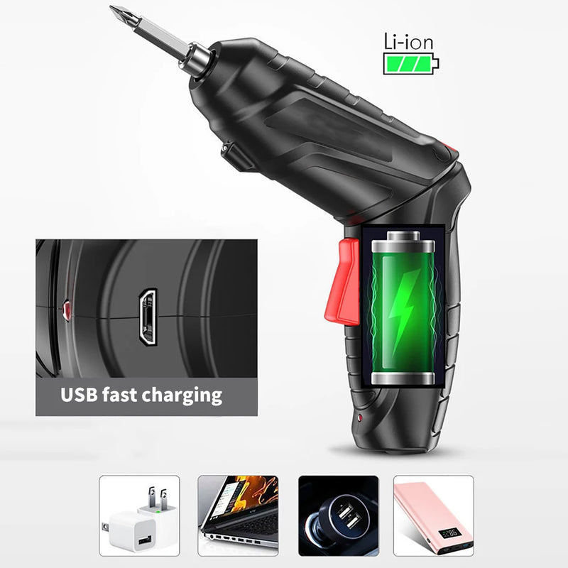 Mini Electric Drill with Lithium Battery – Cordless Household Tool