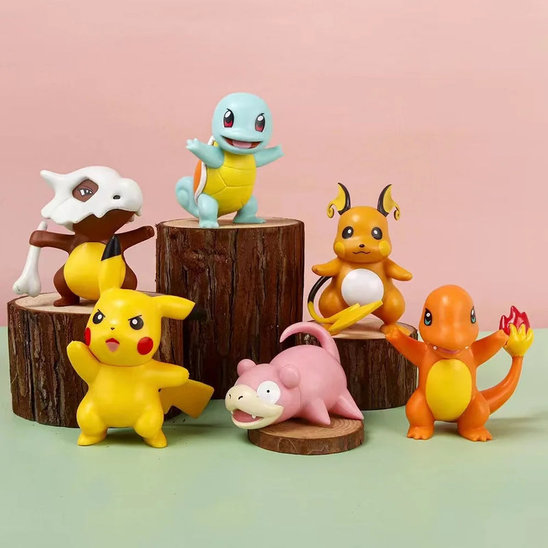 Pokemon Anime Figures Set - Pikachu, Charmander, & More Collectible Toys