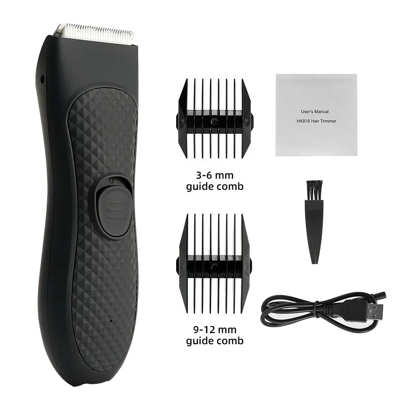 Men's Rechargeable Body & Groin Hair Trimmer - Electric Groomer