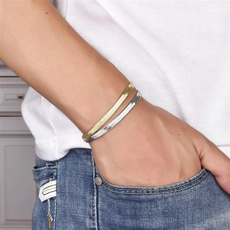 Stainless Steel Snake Chain Bracelet