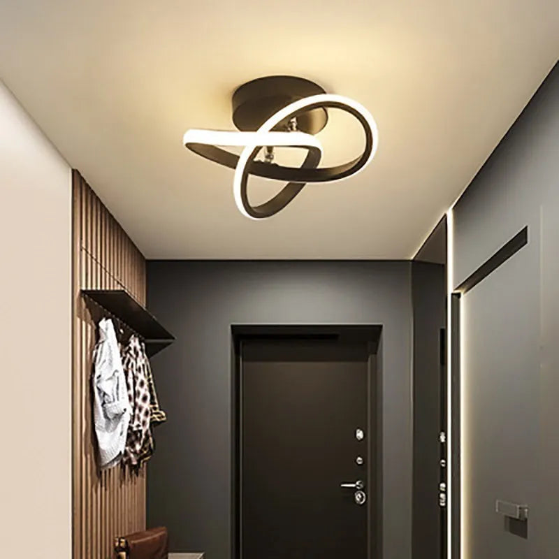 Luzes de teto de tira de LED modernas – Decoração minimalista para sala de estar, varanda e escada