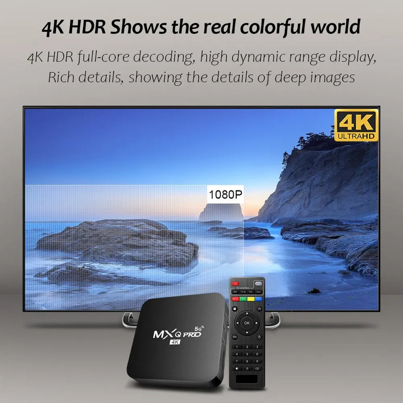 MXQ-PRO TV Box - 4K HD, Android 10