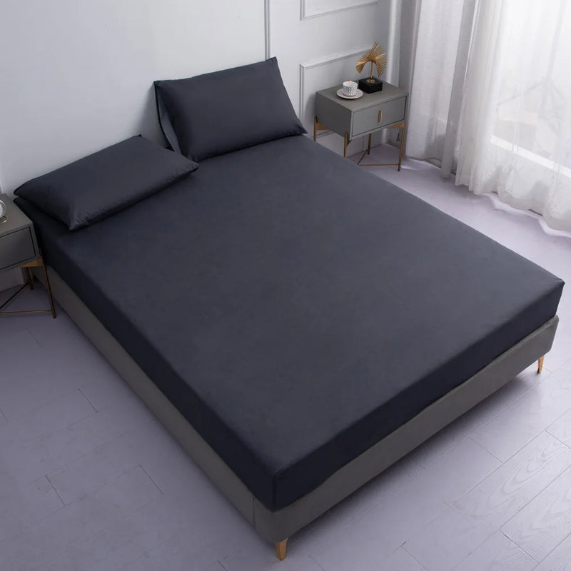 Dark Grey Waterproof Bed Sheet - 1 Piece