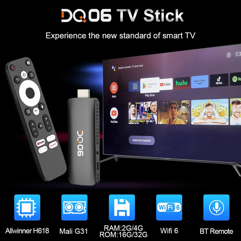 DQ06 Mini-TV-Stick – Android 12, 8K