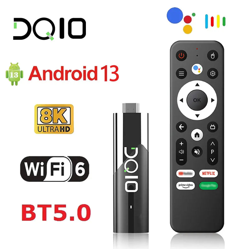 DQ10 Mini TV Stick – Android 13, 8K