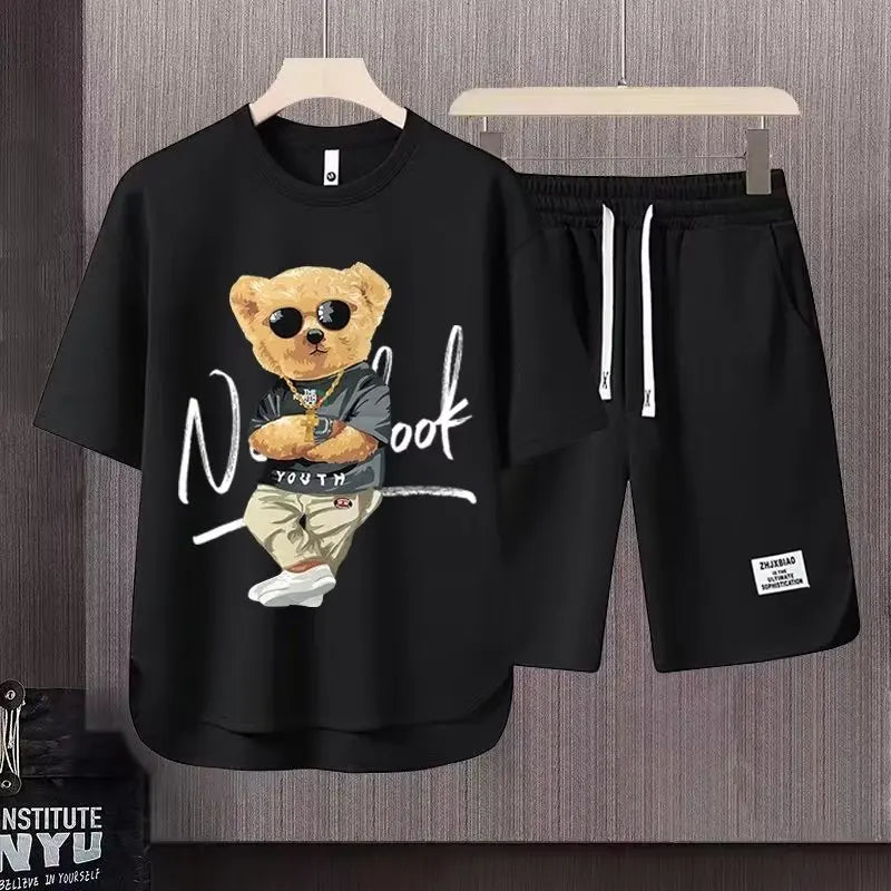 Men’s Harajuku Tracksuit – Casual Short Sleeve Set