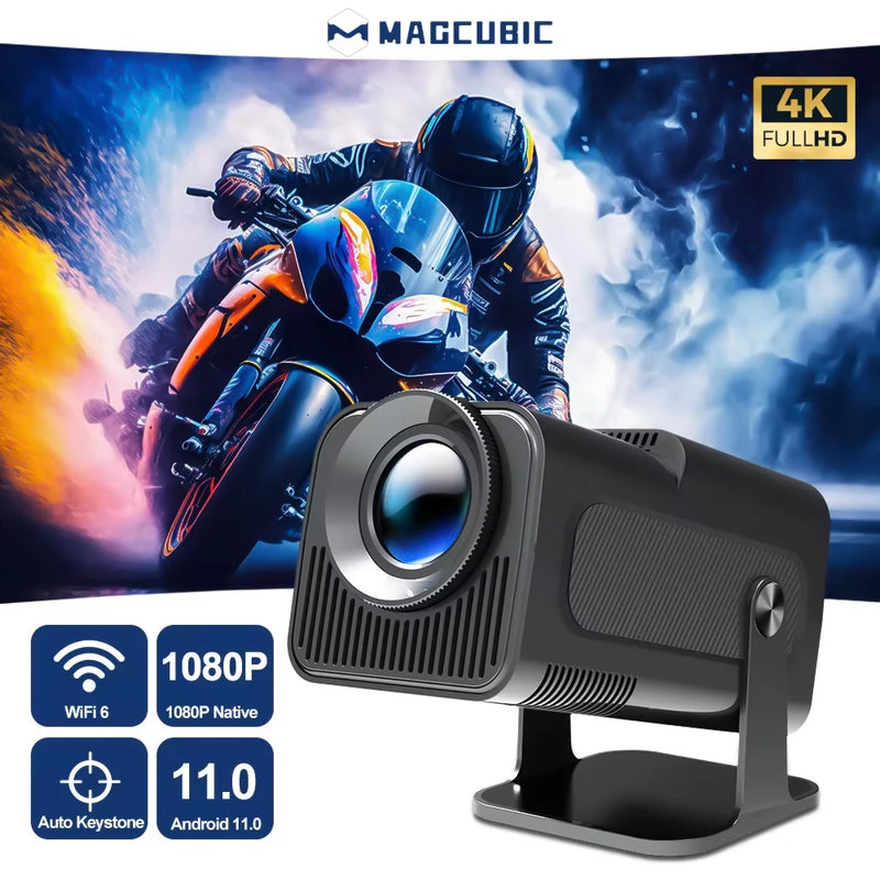 Projetor Magcubic 4K com Dual WiFi e Bluetooth – Experiência de cinema portátil