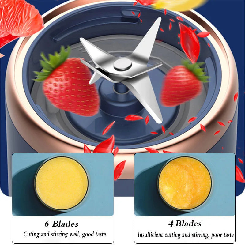 Tragbarer elektrischer Entsafter – Obstmixer und Milchshake-Maker