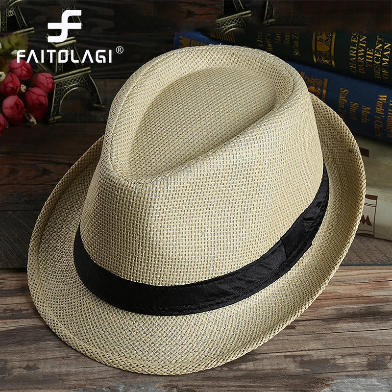 Trendy Summer Straw Hat - Beach Sun Cap