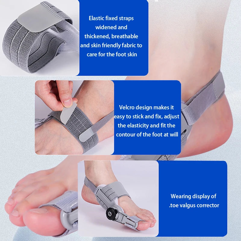 Adjustable Bunion Corrector & Toe Separator – Unisex Hallux Valgus Brace