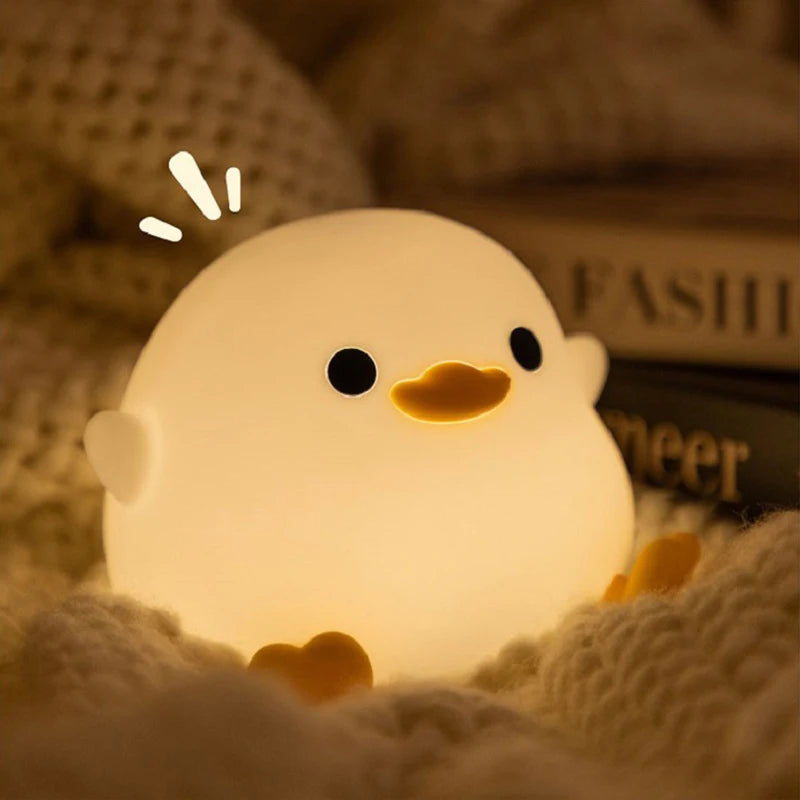 Soft Silicone Duck Night Light – USB Rechargeable