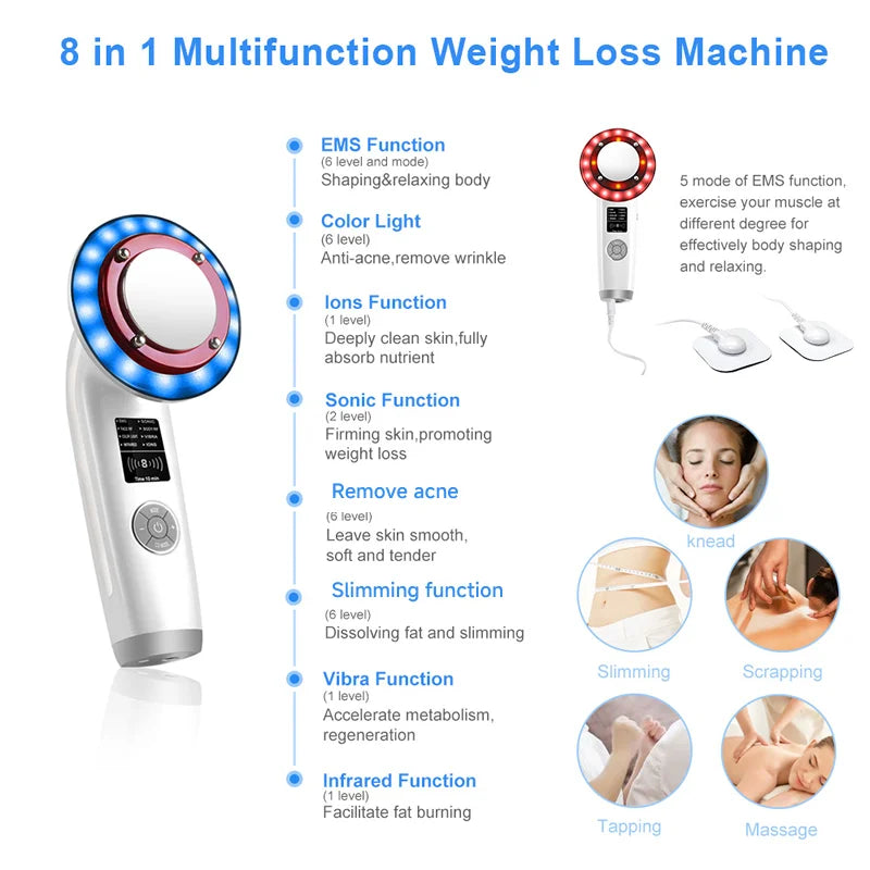 HIFU Face Lifting Machine – Facial Massager with Red Light Therapy