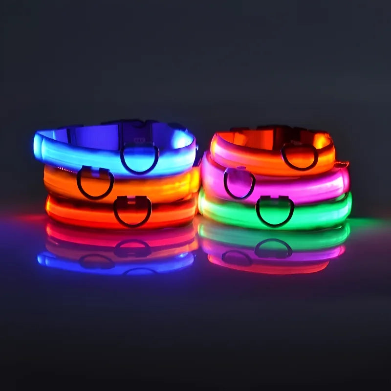 LED Dog Collar - Night Safety Flashing Glow for Dogs