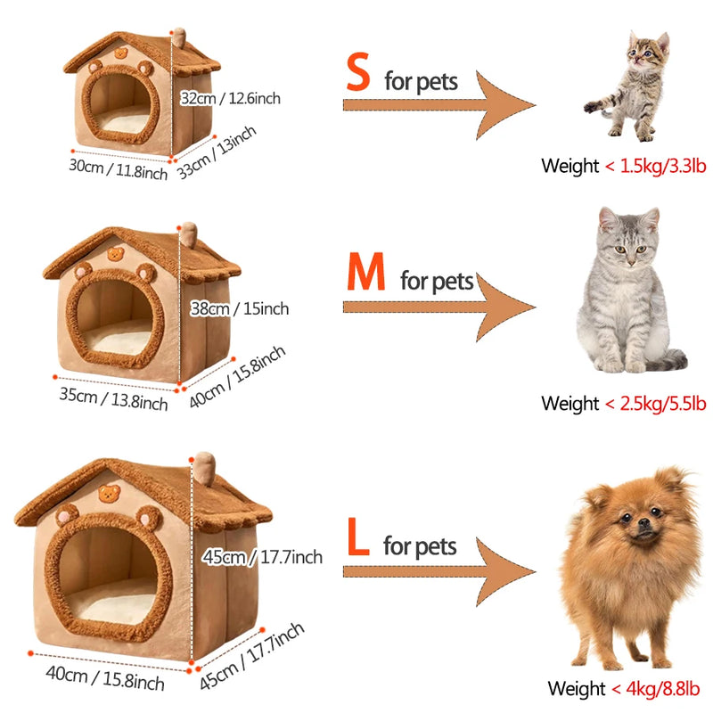 Portable Pet House for Small Dogs & Cats