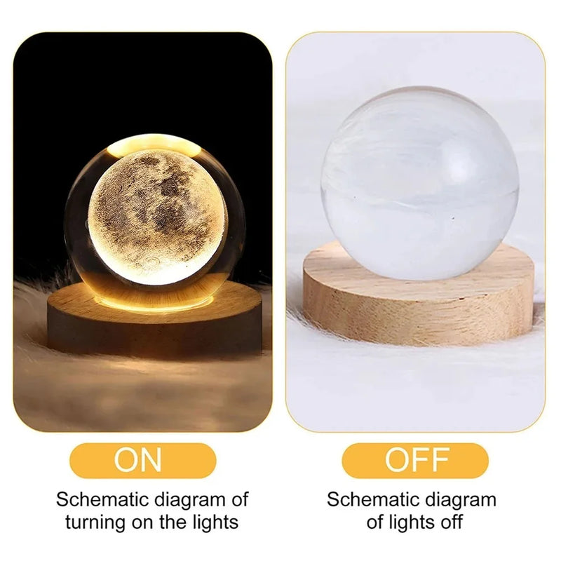 3D Crystal Galaxy Night Light – Planetary Projections