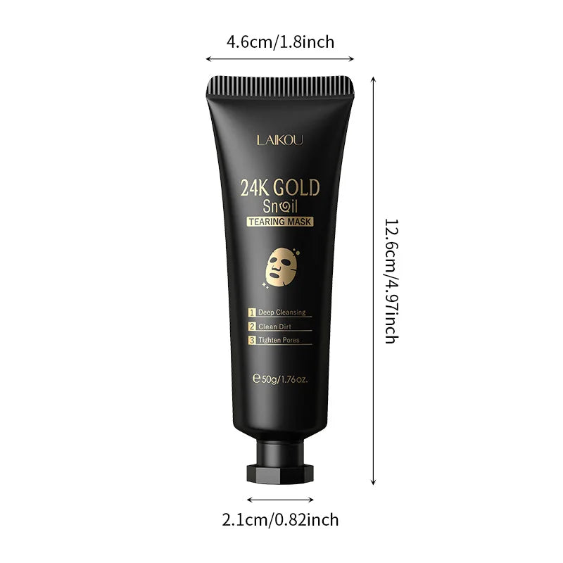 LAIKOU 24K Gold Sakura Face Mask – Firmeza, Clareamento e Remoção de Cravos