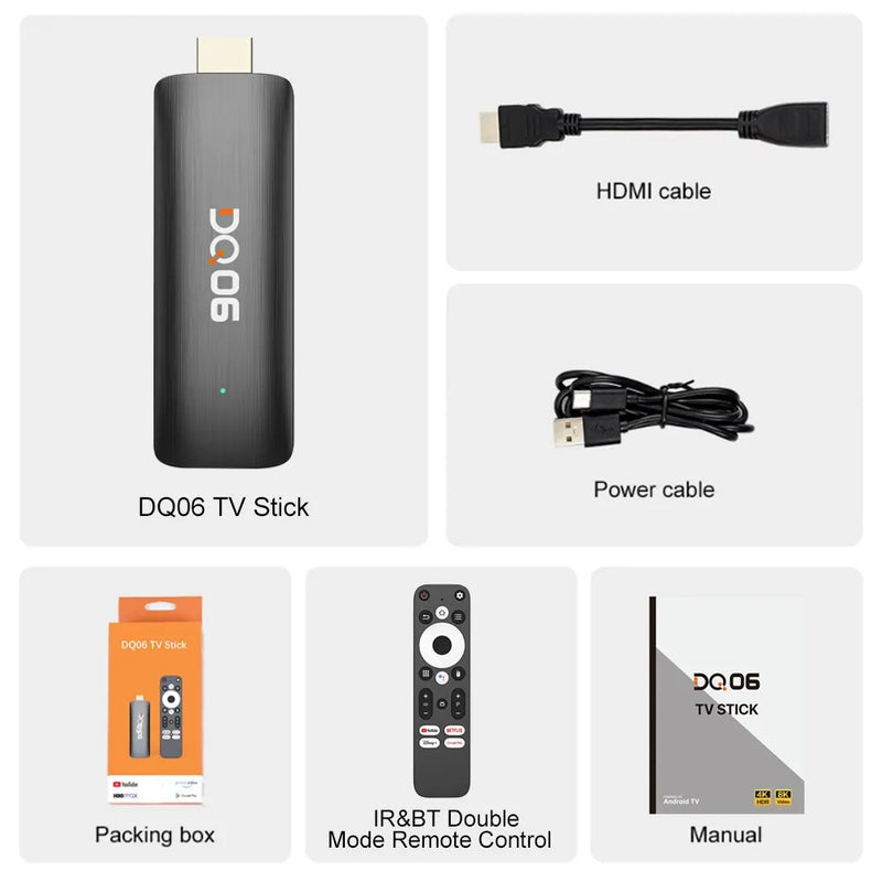 DQ06 Mini TV Stick - Android 12, 8K