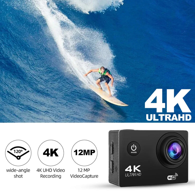 Camera 1080P WiFi Waterproof 4K Action