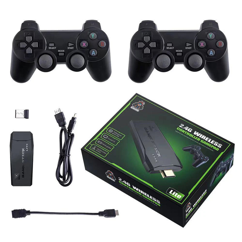 M8 Retro Game Stick with 10,000 Games – 4K, Dual Wireless Controllers