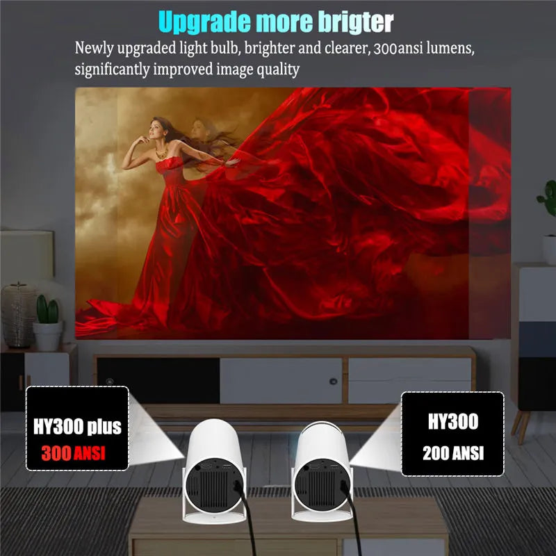 HY300 Plus HD Portable 4K Projector