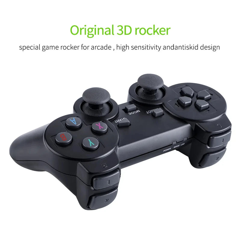 M8 Retro Game Stick with 20,000 Games – 4K, Dual Wireless Controllers