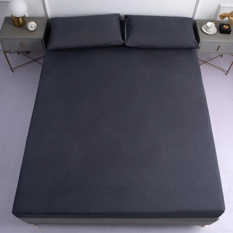 Dark Grey Waterproof Bed Sheet - 1 Piece