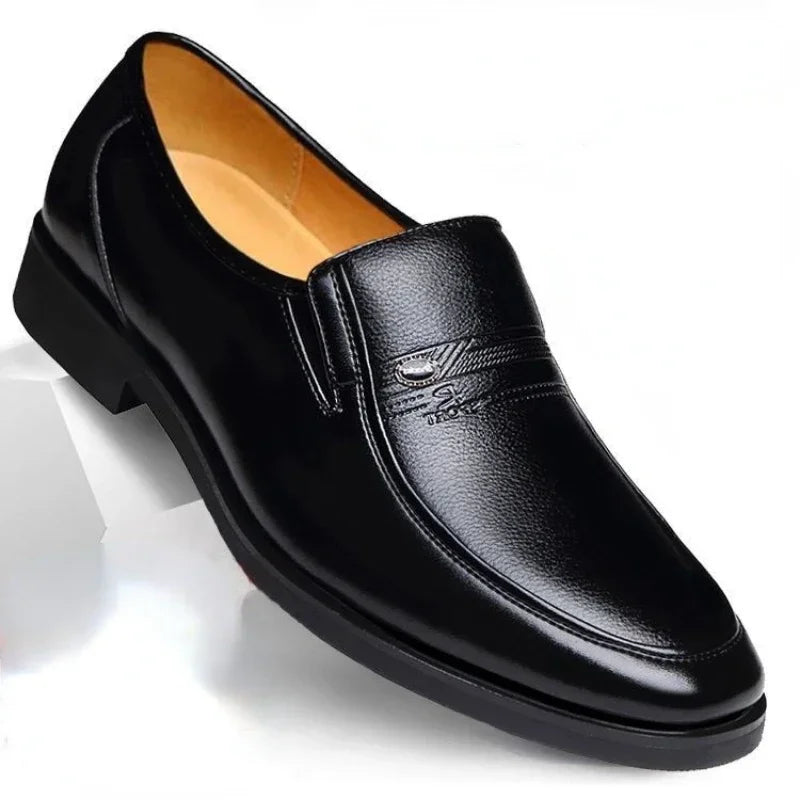 Luxury Leather Loafers for Men Slip-On Formal Shoes