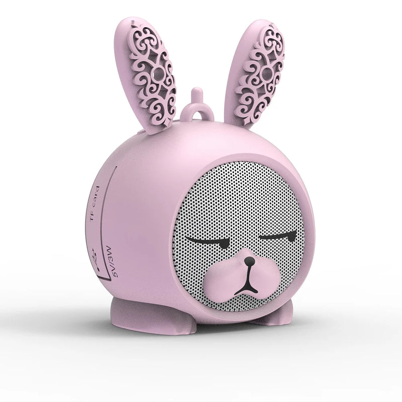 Rabbit Bluetooth Speaker - Portable Gift with Mic & Volume Control