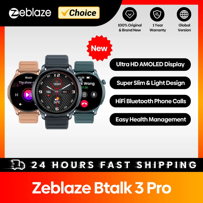 Zeblaze Btalk 3 Pro - Ajuste inteligente de alta fidelidade