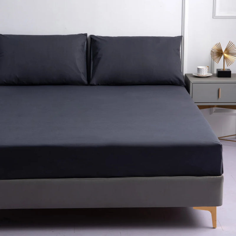 Dark Grey Waterproof Bed Sheet - 1 Piece