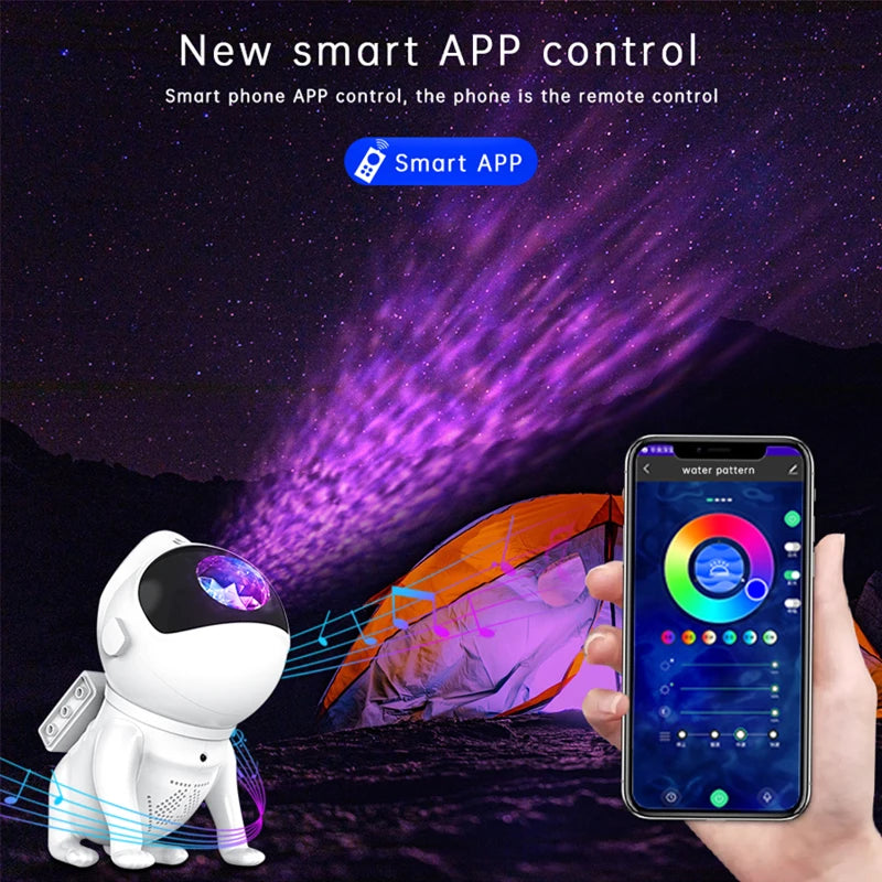 Kids Astronaut Star Projector Night Light with Remote Control