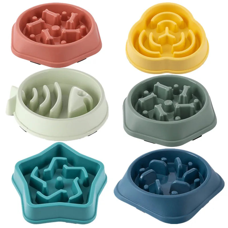 Anti-Choking Slow Feeder Bowl for Cats & Dogs