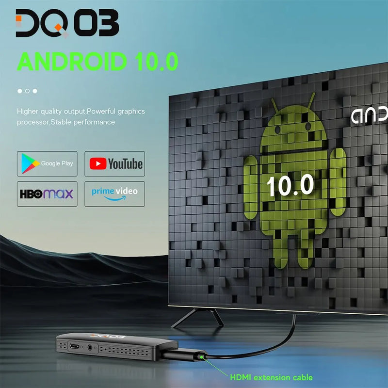 DQ03 Mini TV Stick - Android 10, 4K