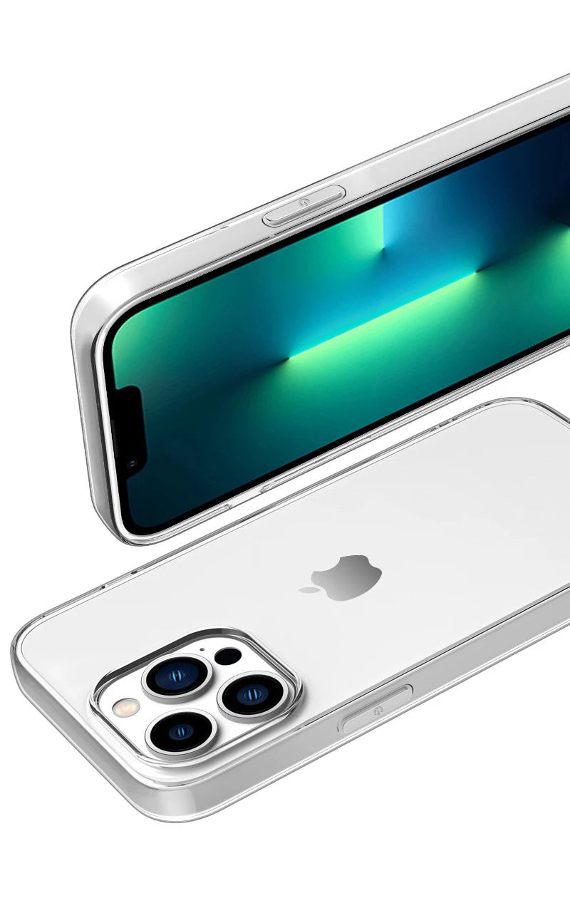 Ultradünne, transparente Silikonhülle für iPhone-Modelle