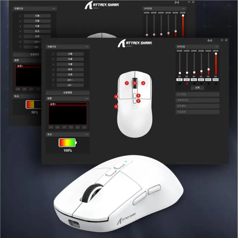 X6 Bluetooth RGB-Gaming-Maus mit magnetischer Aufladung