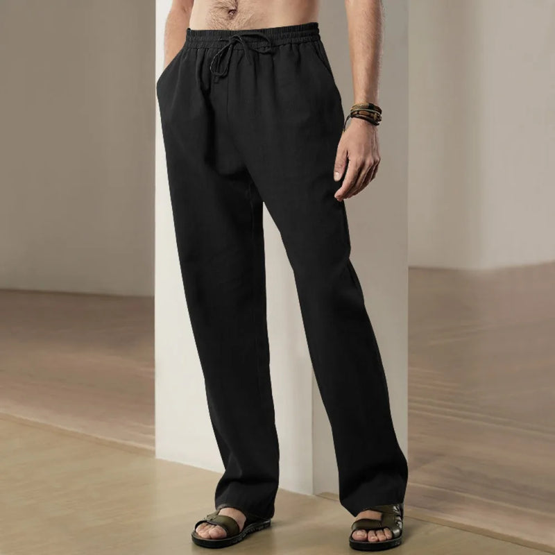 Men’s Beach Pants – Lightweight Cotton Linen for Vacation