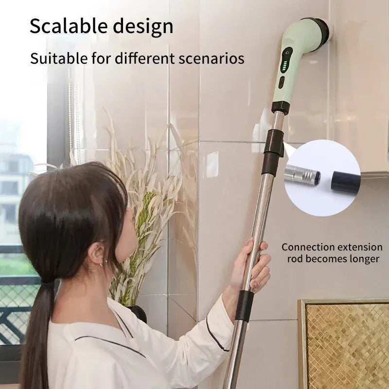 Wireless Electric Cleaning Brush – Multi-Functional Rotating Cleaner for Home & Auto