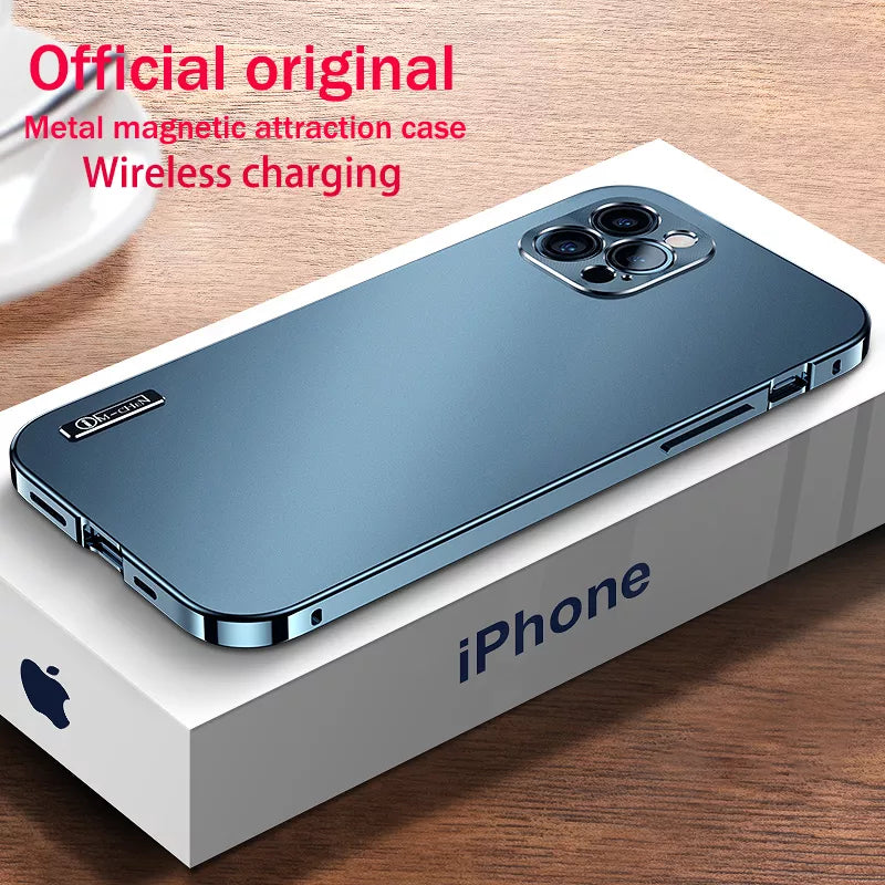 Metal Aluminum Alloy Case for iPhone 15/14/13/12 Pro Max - Ultra-Thin Protective Back Cover