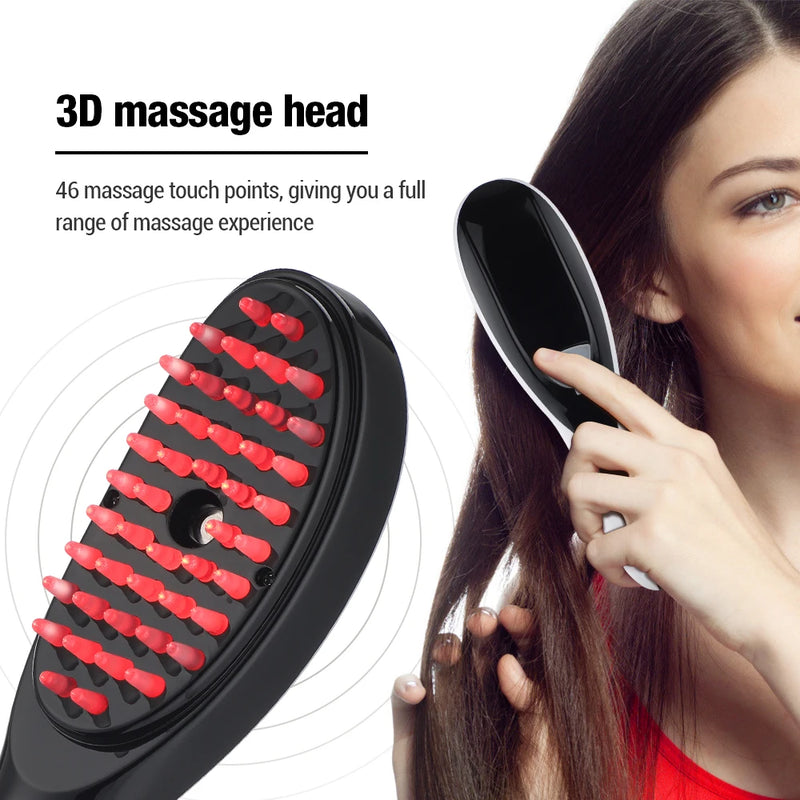 Electric Massage Comb – Hair Growth & Scalp Massager with Light Therapy