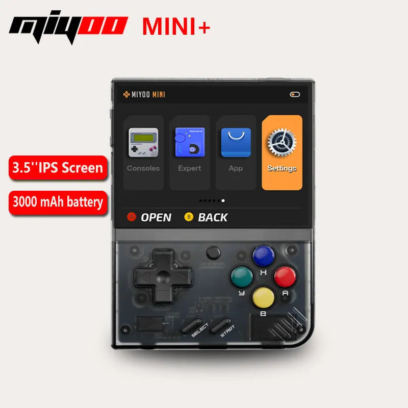 MIYOO Mini Plus Retro-Handheld-Konsole – 3,5-Zoll-IPS-Bildschirm, klassisches Gaming