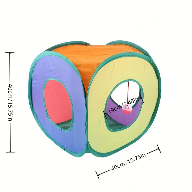 Folding Rainbow Cat Tunnel - Fun & Engaging