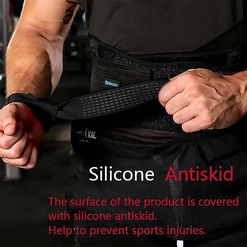 Anti-Slip Silicone Weightlifting Straps for Strength Training