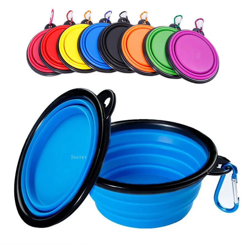 Collapsible Silicone Pet Bowl for Travel & Camping