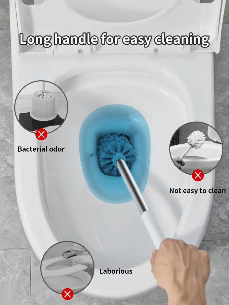 Punch-Free Wall-Mounted Toilet Brush Set